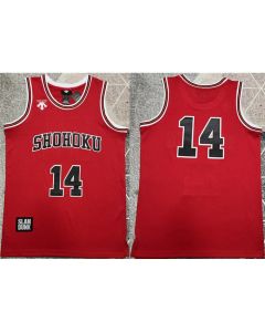 Men's Shohoku #14 Mitsui Hisashi Red Stitched Basketball Jersey
