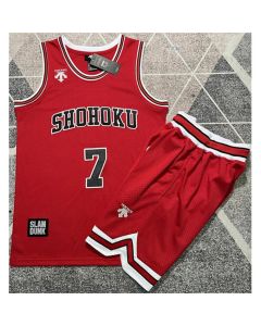 Men's Shohoku #7 Ryota Miyagi Red Stitched Basketball Jersey And Shorts Suit