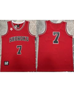 Men's Shohoku #7 Ryota Miyagi Red Stitched Basketball Jersey