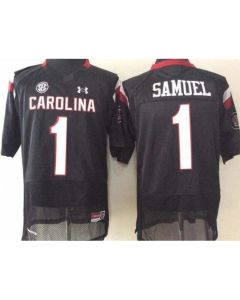 Men's South Carolina Fighting Gamecocks #1 Deebo Samuel Black Stitched Jersey