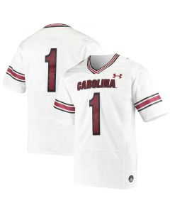 Men's South Carolina Fighting Gamecocks #1 Jaycee Horn White Stitched Jersey