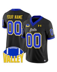 Men's South Dakota State Jackrabbits Black 2025 Vapor F.U.S.E. Limited Custom Jersey (Black)