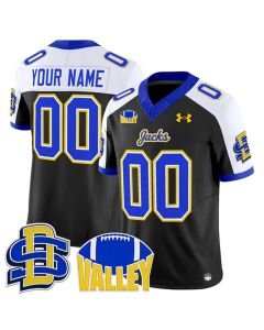 Men's South Dakota State Jackrabbits Black Alternate 2025 Vapor F.U.S.E. Limited Custom Jersey (Black)