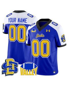Men's South Dakota State Jackrabbits Blue Alternate 2025 Vapor F.U.S.E. Limited Custom Jersey (Blue)