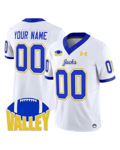 Men's South Dakota State Jackrabbits White 2025 Vapor F.U.S.E. Limited Custom Jersey (White)