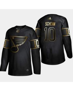 Men's St. Louis Blues #10 Brayden Schenn 2019 Black Golden Edition Stitched NHL Jersey