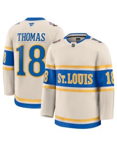 Men's St. Louis Blues #18 Robert Thomas Cream 2024-25 Winter Classic Stitched Hockey Jersey