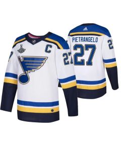 Men's St. Louis Blues #27 Alex Pietrangelo 2019 White Stanley Cup Champions Stitched NHL Jersey