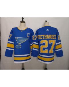 Men's St. Louis Blues #27 Alex Pietrangelo Blue Stitched NHL Jersey