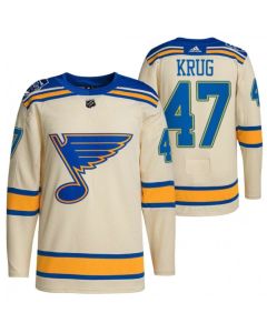 Men's St. Louis Blues #47 Torey Krug Cream 2022 Winter Classic Stitched Jersey