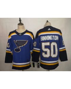 Men's St. Louis Blues #50 Jordan Binnington Blue Fashion Stitched NHL Jersey