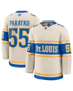 Men's St. Louis Blues #55 Colton Parayko Cream 2024-25 Winter Classic Stitched Hockey Jersey