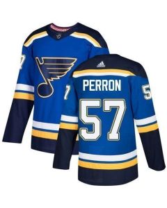 Men's St. Louis Blues #57 David Perron Blue Stitched NHL Jersey