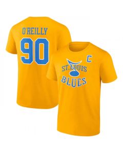 Men's St. Louis Blues #90 Ryan O'Reilly Yellow T-Shirt