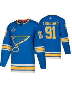 Men's St. Louis Blues #91 Vladimir Tarasenko 2019 Blue Stanley Cup Champions Stitched NHL Jersey