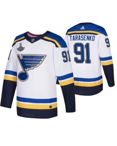 Men's St. Louis Blues #91 Vladimir Tarasenko 2019 White Stanley Cup Champions Stitched NHL Jersey