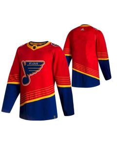 Men's St. Louis Blues Blank 2021 Red Reverse Retro Stitched Jersey