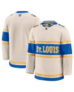 Men's St. Louis Blues Blank Cream 2024-25 Winter Classic Stitched Hockey Premium Jersey