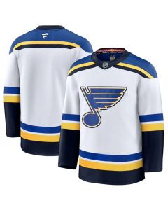 Men's St. Louis Blues Blank White 2024-25 Away Stitched Hockey Jersey