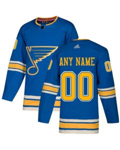 Men's St. louis Blues Blue Custom Name Number Size NHL Stitched Jersey