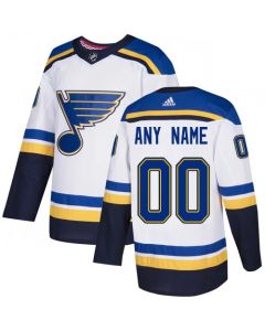 Men's St.louis Blues White Custom Name Number Size NHL Stitched Jersey
