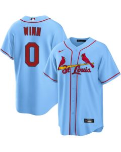 Men's St. Louis Cardinals #0 Masyn Winn Blue Home Limited Jersey (Blue)
