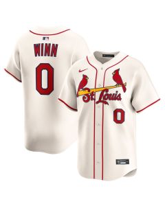 Men's St. Louis Cardinals #0 Masyn Winn Cream Home Limited Jersey (Home)