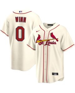 Men's St. Louis Cardinals #0 Masyn Winn Cream Home Limited Jersey (Style 2)