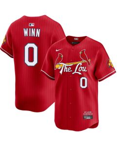 Men's St. Louis Cardinals #0 Masyn Winn Red Home Limited Jersey (Style 2)