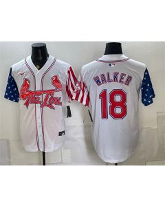 Men's St. Louis Cardinals #18 Jordan Walker 2026 White Independence Day Vapor Premier Limited Baseball Jersey