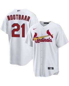 Men's St. Louis Cardinals #21 Lars Nootbaar White Home Limited Jersey (White)
