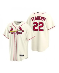 Men's St. Louis Cardinals #22 Jack Flaherty Cream Cool Base Stitched Jersey