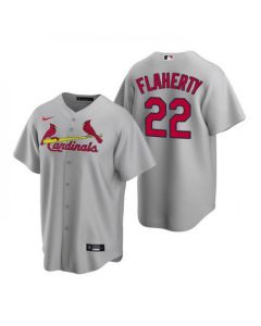 Men's St. Louis Cardinals #22 Jack Flaherty Grey Cool Base Stitched Jersey