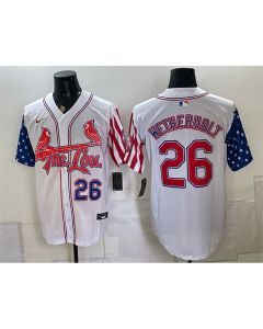 Men's St. Louis Cardinals #26 JJ Wetherholt 2026 White Independence Day Vapor Premier Limited Jersey
