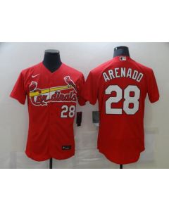 Men's St. Louis Cardinals #28 Nolan Arenado Red Flex Base Stitched Jersey