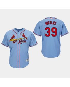 Men's St. Louis Cardinals #39 Miles Mikolas Blue Cool Base Stitched MLB Jersey