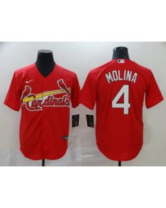 Men's St. Louis Cardinals #4 Yadier Molina Red Cool Base Stitched MLB Jersey