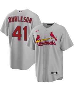 Men's St. Louis Cardinals #41 Alec Burleson Gray Home Limited Jersey (Style 2)