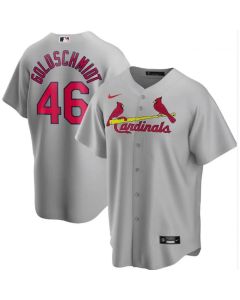 Men's St. Louis Cardinals #46 Paul Goldschmidt Grey Cool Base Stitched Jersey