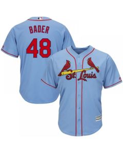 Men's St. Louis Cardinals #48 Harrison Bader Blue Cool Base Stitched MLB Jersey