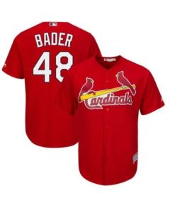 Men's St. Louis Cardinals #48 Harrison Bader Red Cool Base Stitched MLB Jersey