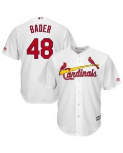 Men's St. Louis Cardinals #48 Harrison Bader White Cool Base Stitched MLB Jersey