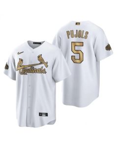 Men's St. Louis Cardinals #5 Albert Pujols 2022 All-Star White Cool Base Stitched Baseball Jersey (White)