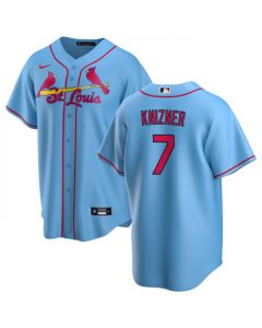 Men's St. Louis Cardinals #7 Andrew Knizner Blue Cool Base Stitched Jersey