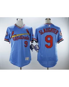 Men's St.Louis Cardinals #9 Enos Slaughter Light Blue Cooperstown Collection Flexbase Stitched MLB Jersey