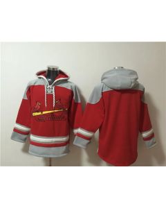 Men's St.Louis Cardinals Blank Ageless Must-Have Lace-Up Pullover Hoodie