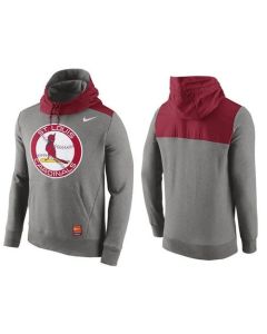 Men's St.Louis Cardinals Gray Cooperstown Collection Hybrid Pullover Hoodie_1