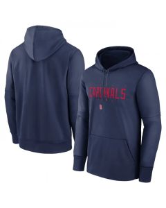 Men's St. Louis Cardinals Navy Pregame Performance Pullover Hoodie