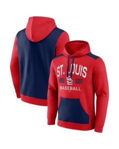Men's St. Louis Cardinals Navy/Red Chip in Pullover Hoodie