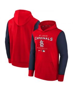 Men's St. Louis Cardinals Red 2022 City Connect Therma Performance Pullover Hoodie